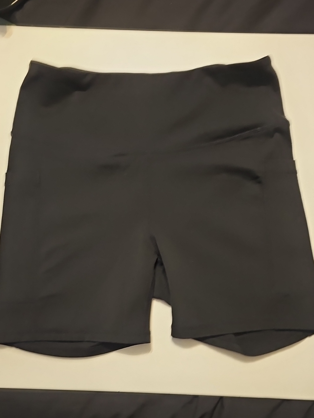 Stretch The Rules Black High Waisted Biker Shorts Size Medium